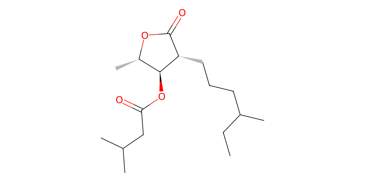 Image for (2S*,3R*,4R*)-3-(3-Methylbutyryloxy)-2-(4-methylhexyl)-4-pentanolide