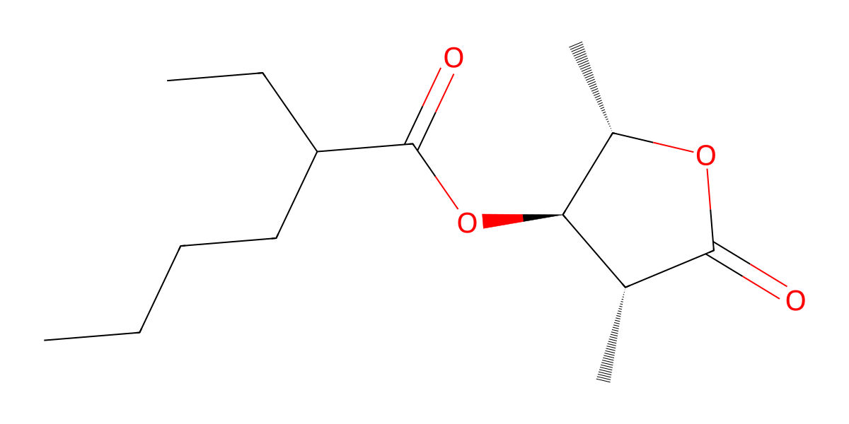Image for (2S*,3R*,4R*)-2-Methyl-3-(2-ethylhexanoyloxy)-4-pentanolide