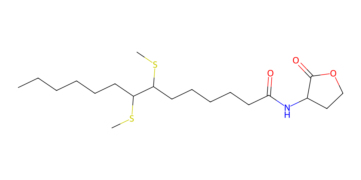 Image for (Z)-N-(Tetradec-7-enoyl)homoserine lactone, dimethyl disulfide  adduct