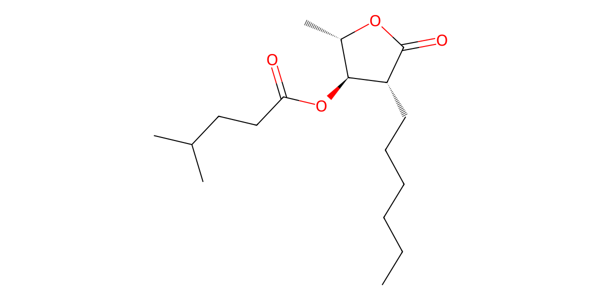 Image for (2S*,3R*,4R*)-2-Hexyl-3-(4-methylpentanoyloxy)-4-pentanolide